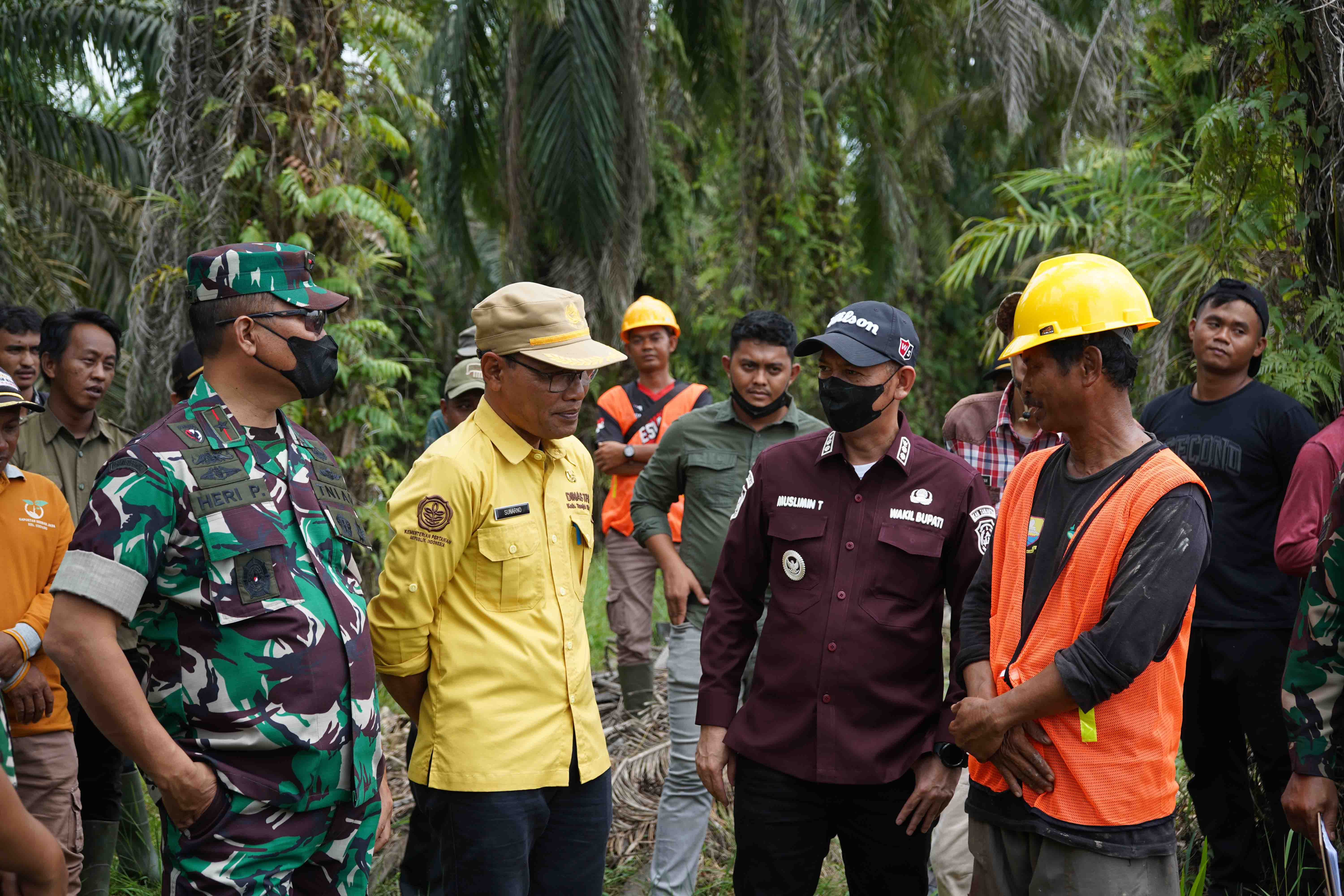 bersama kelompok Tani di Kelurahan Simpang Kecamatan Berbak
