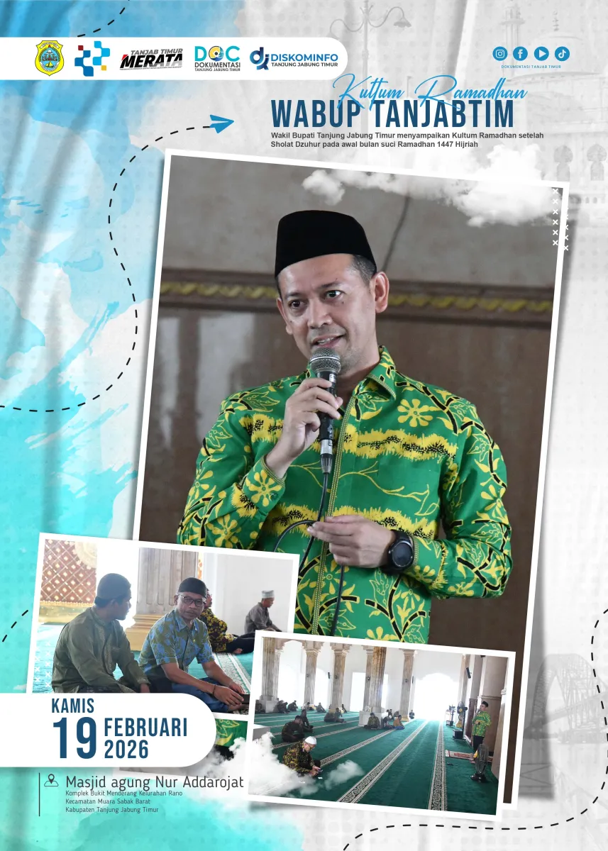 Wakil Bupati Tanjung Jabung Timur menyampaikan Kultum Ramadhan