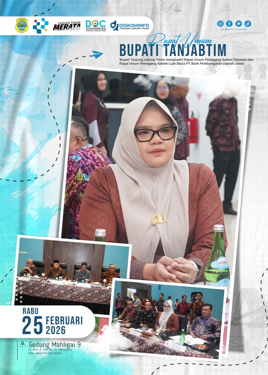 Bupati Tanjung Jabung Timur menghadiri Rapat Umum Pemegang Saham Tahunan dan Rapat Umum Pemegang Saham Luar Biasa PT Bank Pembangunan Daerah Jambi