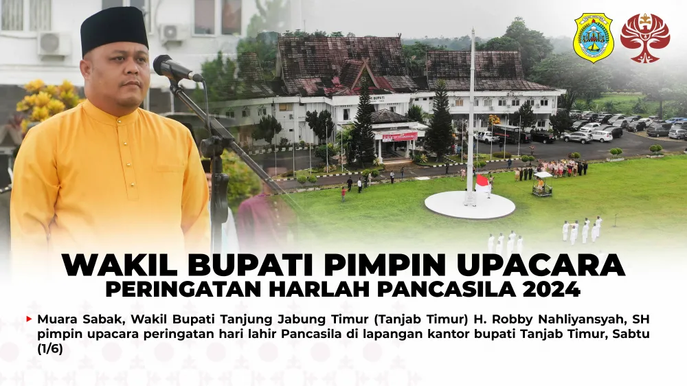 WAKIL BUPATI PIMPIN UPACARA PERINGATAN HARLAH PANCASILA 2024