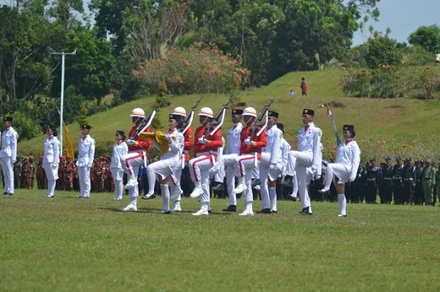 Wabup Pimpin Upacara Penurunan Bendera HUT RI ke 71