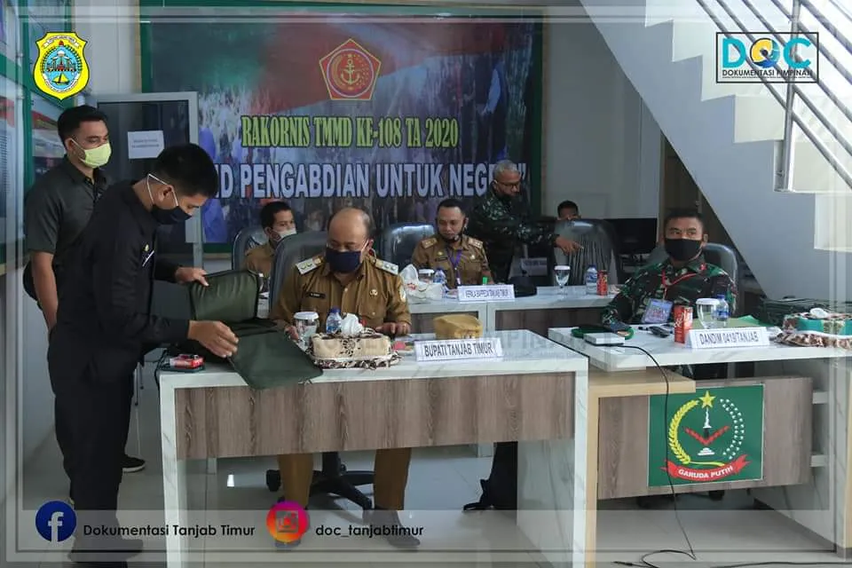 Wabup Mengikuti Kegiatan Vidcon Rakornis TMMD Ke-108