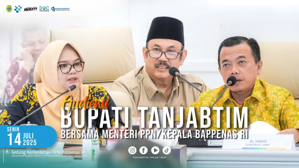 Bupati Tanjab Timur Ikuti Audiensi Bersama Menteri PPN/Kepala Bappenas RI