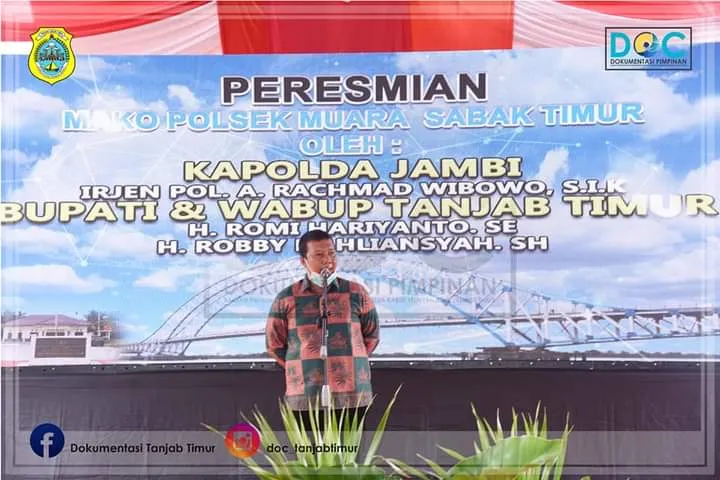 Bupati Hadiri Peresmian Mapolsek Muara Sabak Timur   